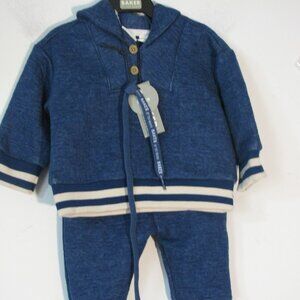 * Ted Baker Infant 2 Piece Set 3-6 month NWT $70 Top & Pants Blue Quilted Set